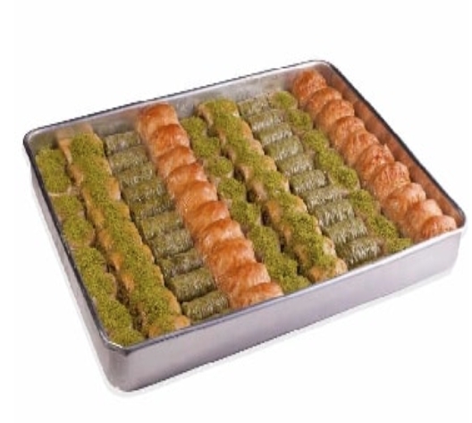 2500 Gr ( 2.5 Kg ) Karışık Cevizli ve Fıstıklı Baklava Adana pasta