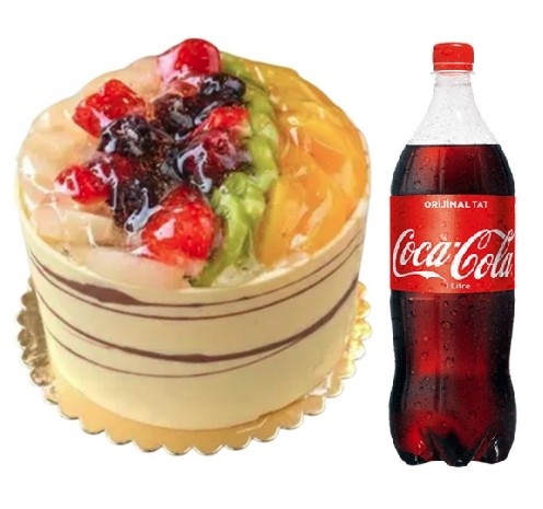 4 ile 6 kişilik karışık mevsim meyveli yaş pasta 1 lt cola online siparişe özel indirimli fiyat. Adana pasta
