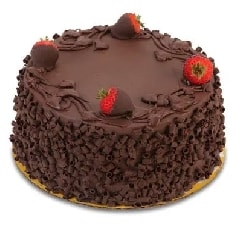 4 ile 6 kişilik Sade klasik çikolatalı yaş pasta Adana pasta