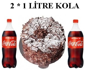 6-9 Kişilik Parça Çikolatalı Yaş Pasta & 2x1 Lt Cola Adana pasta