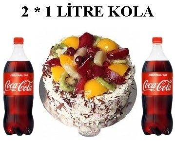 Taze Karışık Meyveli Pasta ve 2x1 Lt Cola Menüsü Adana pasta